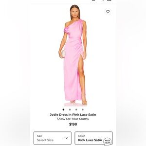Show Me Your MuMu Pink Luxe Satin Dress